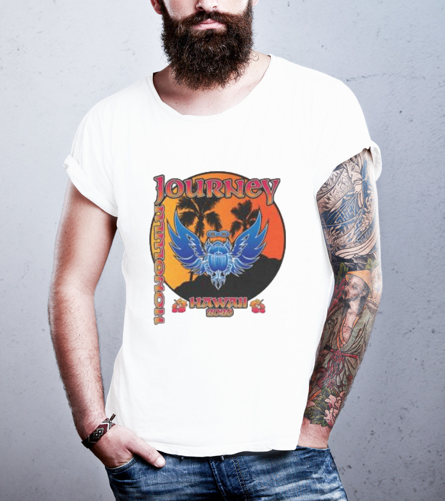 Journey Hawaii 2020 Event Vintage Style Palm Tree And Scarab T-Shirt