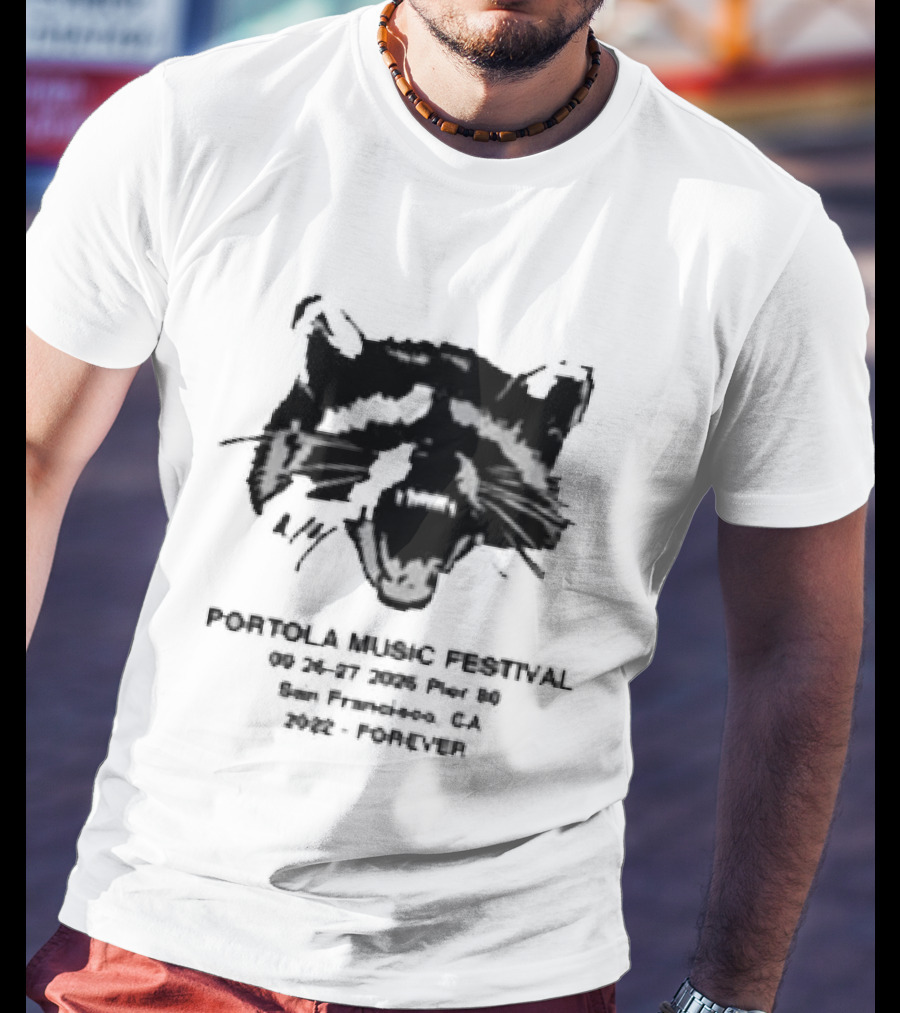 Portola Music Festival Forever Feral 2026 Lineup Cat T-Shirt