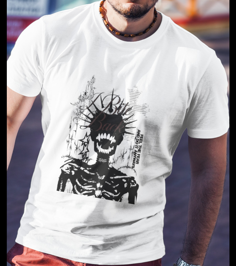 Swixxz Bite Back Jumbo Skeleton Cross T-Shirt