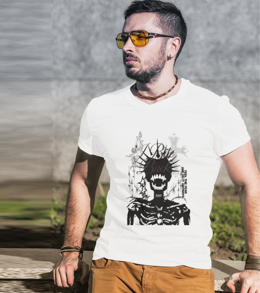 Swixxz Bite Back Jumbo Skeleton Cross T-Shirt