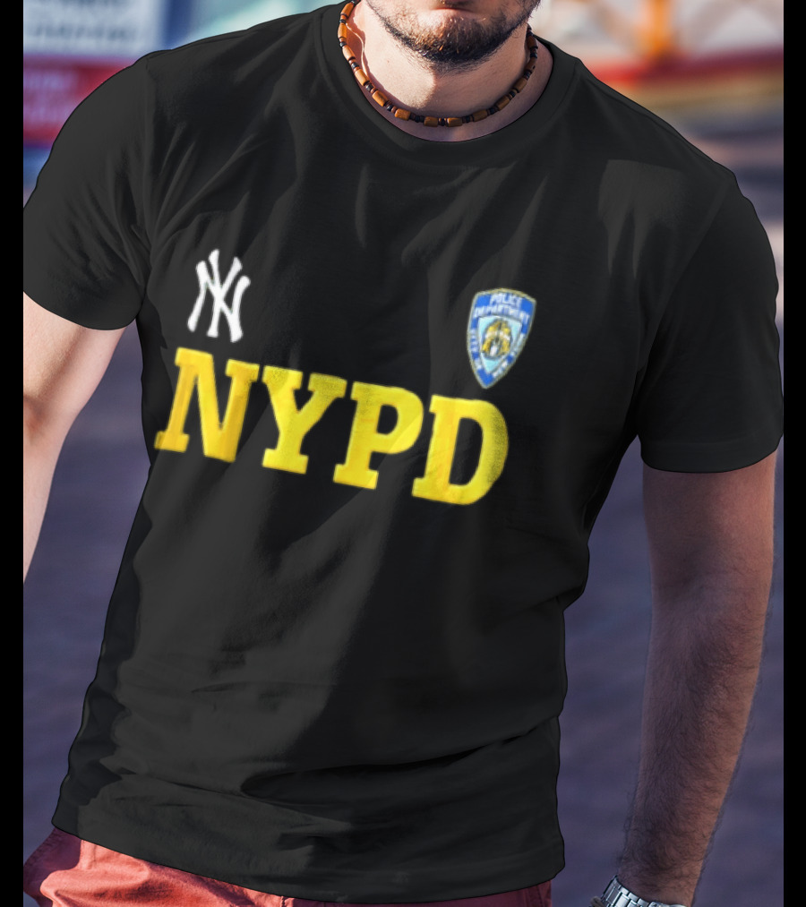 2026 New York Yankees NYPD Collaboration NY Logo And Police T-Shirt