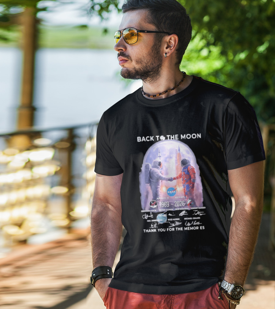 Back To The Moon Apollo 11 Artemis II 1969 2026 NASA Thank You For The Memories T-Shirt
