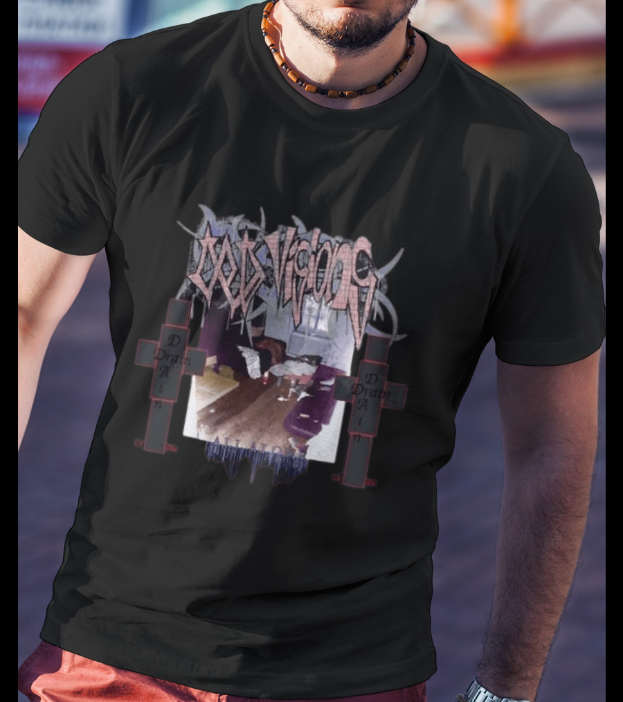 Bladee Cold Visions 32 Black Drain Gang Gothic Aesthetic T-Shirt