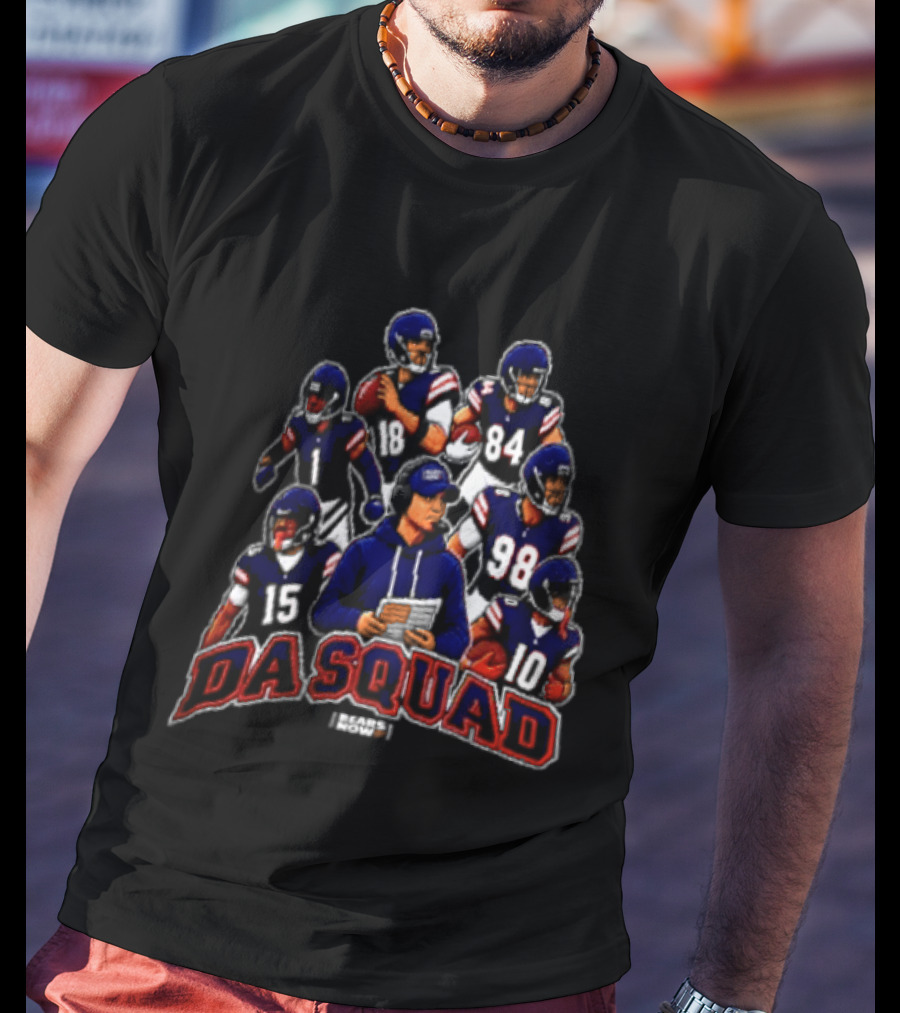 Da Squad Bears Now Team Players Huddle Formation T-Shirt