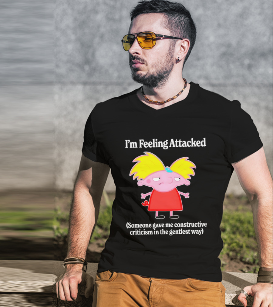 I'm Feeling Attacked Someone Gave Me Constructive Criticism In The Gentlest Way Cartoon T-Shirt