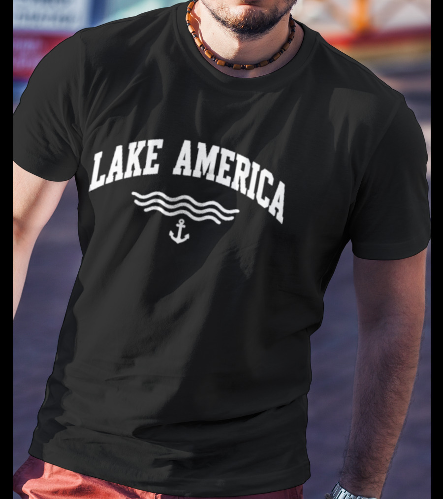 Lake America Waves Anchor T-Shirt