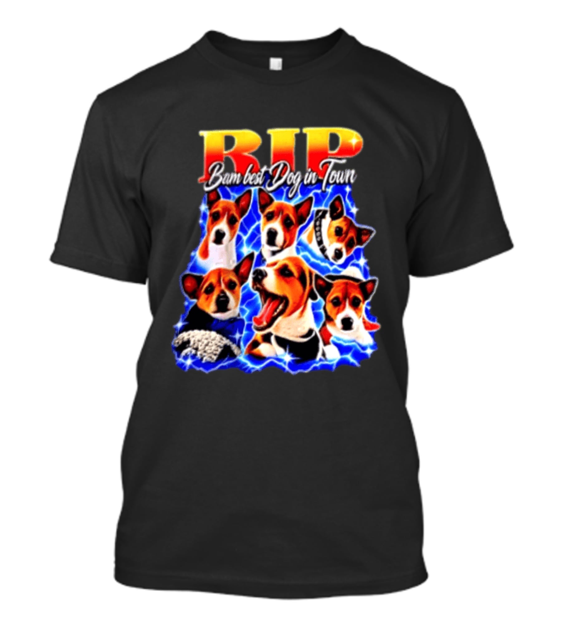 RIP Bam Best Dog In Town Jack Russells Lightning T-Shirt