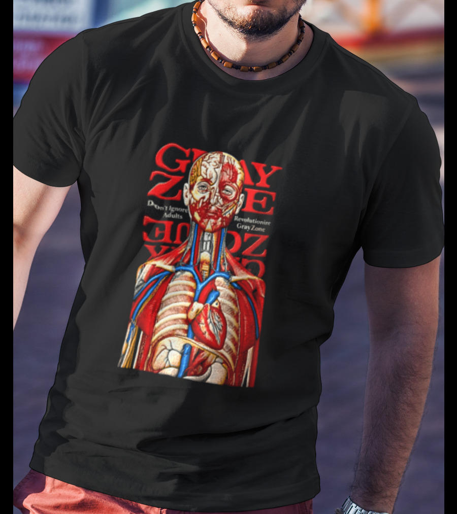 Grayzone Dont Ignore Revolutionize Anatomical Human Body Diagram T-Shirt