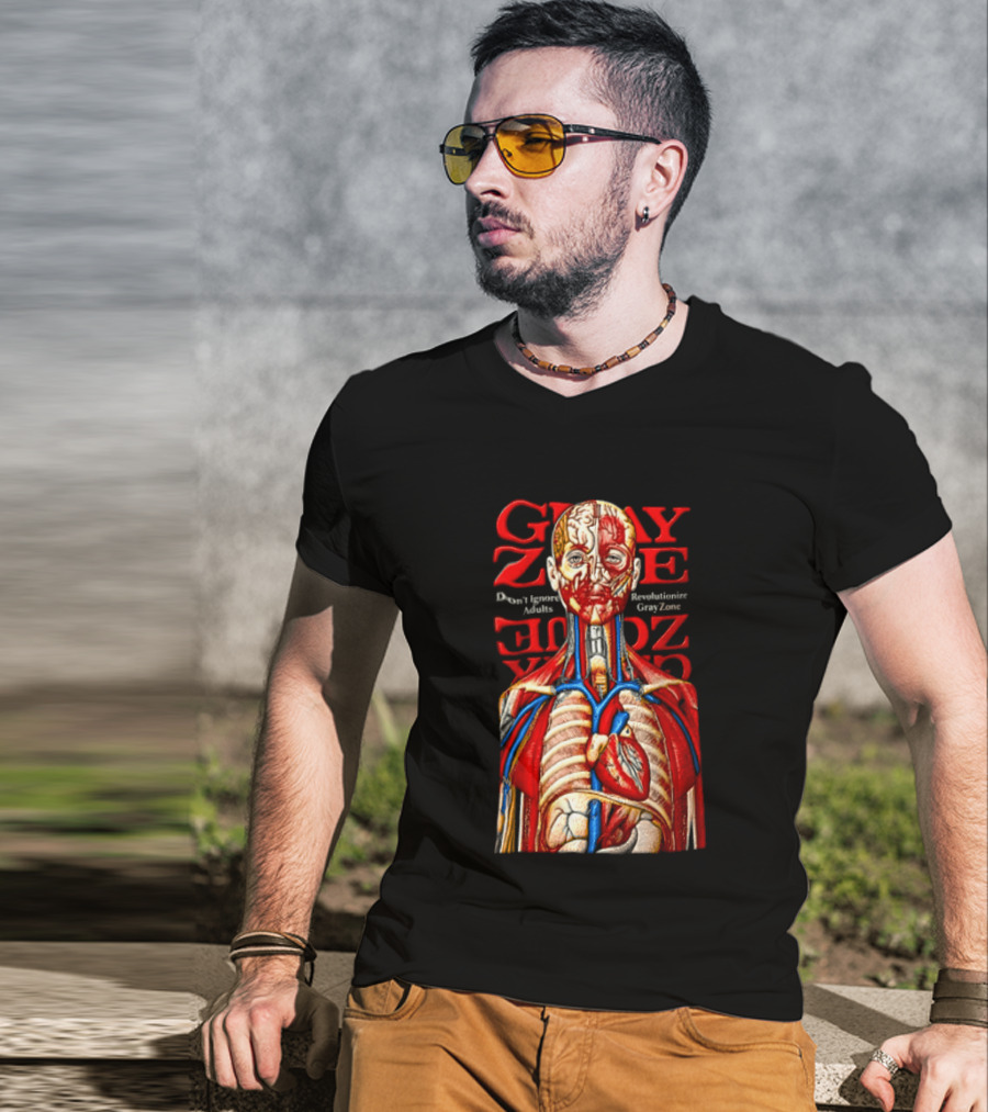 Grayzone Dont Ignore Revolutionize Anatomical Human Body Diagram T-Shirt