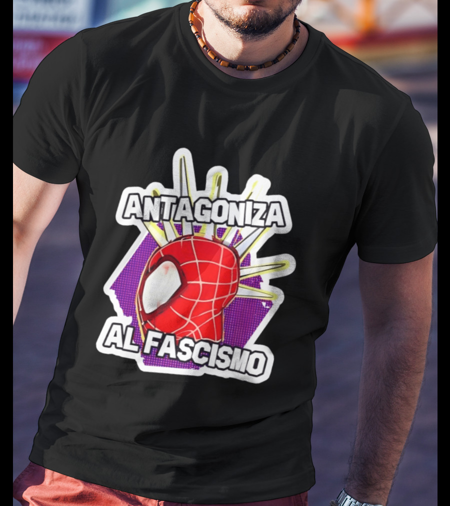 Antagoniza Al Fascismo Spider Man Anti Fascist T-Shirt