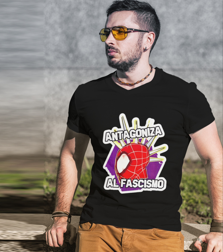 Antagoniza Al Fascismo Spider Man Anti Fascist T-Shirt