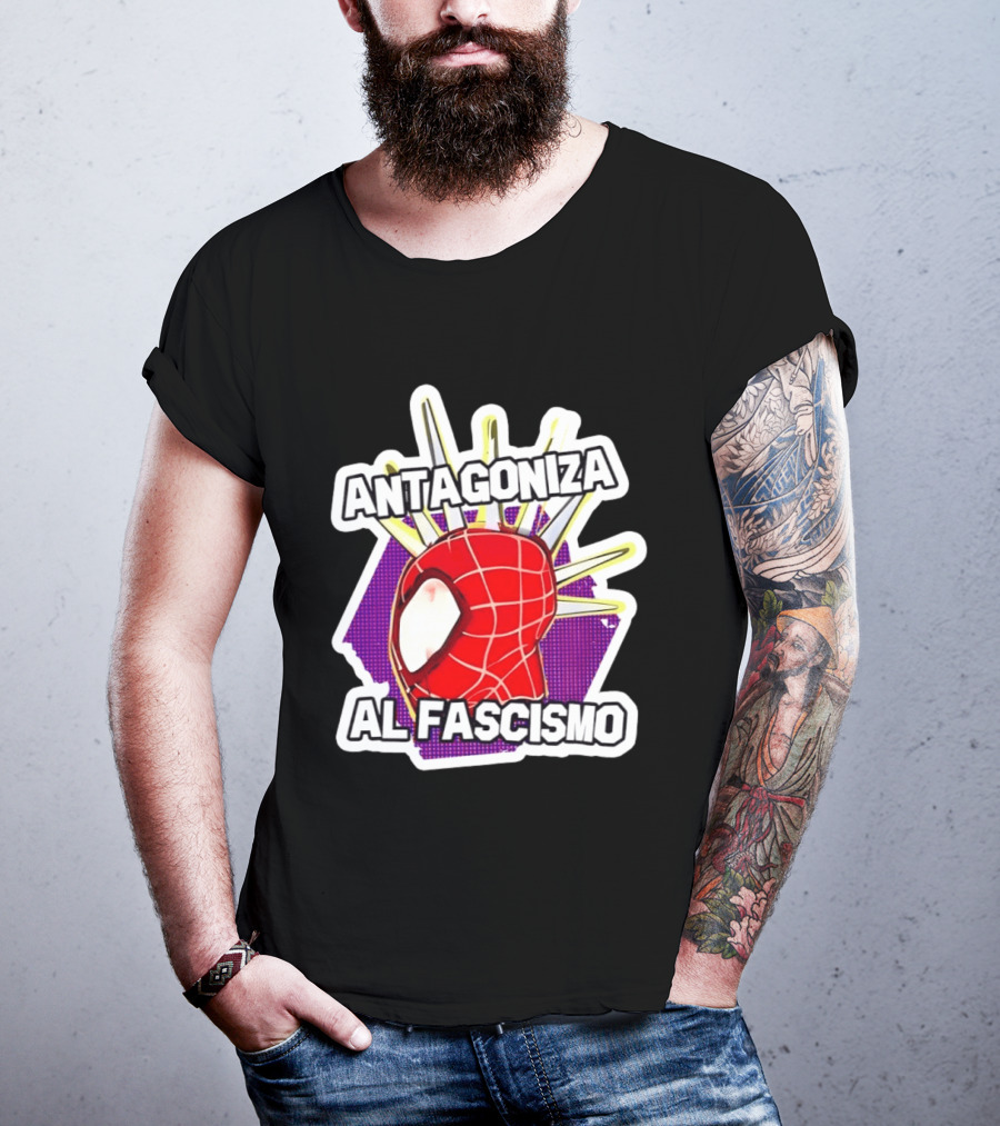 Antagoniza Al Fascismo Spider Man Anti Fascist T-Shirt
