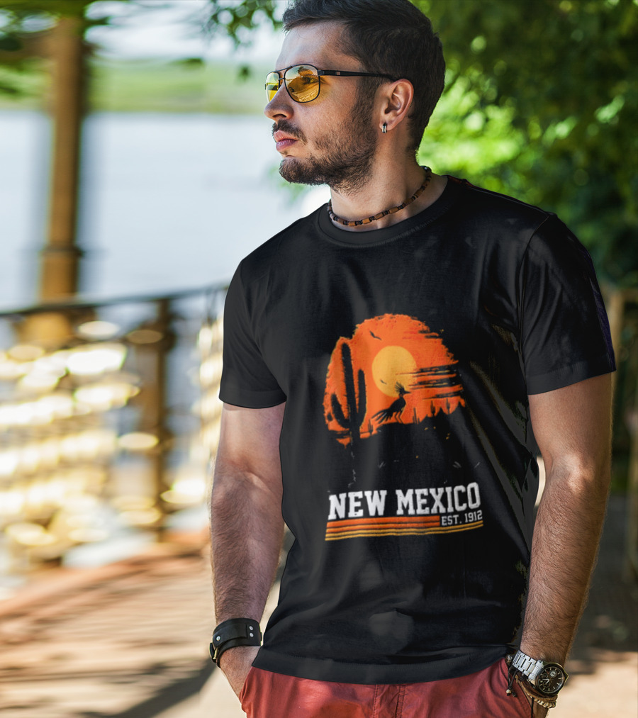 New Mexico Cactus Desert Vibes Est. 1912 Sun T-Shirt