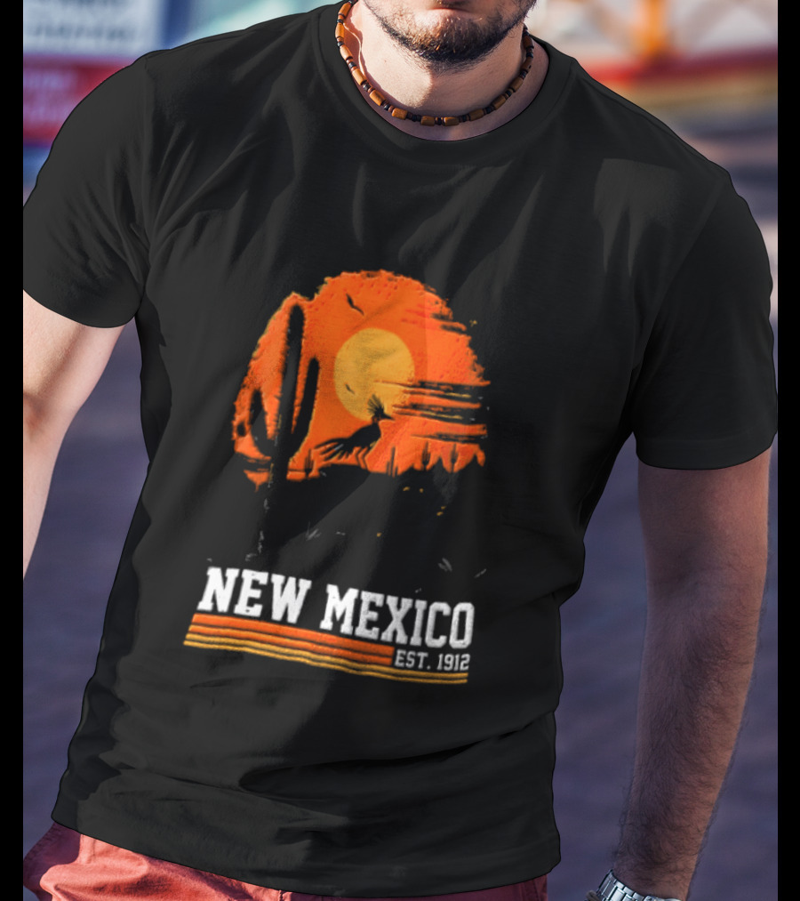 New Mexico Cactus Desert Vibes Est. 1912 Sun T-Shirt