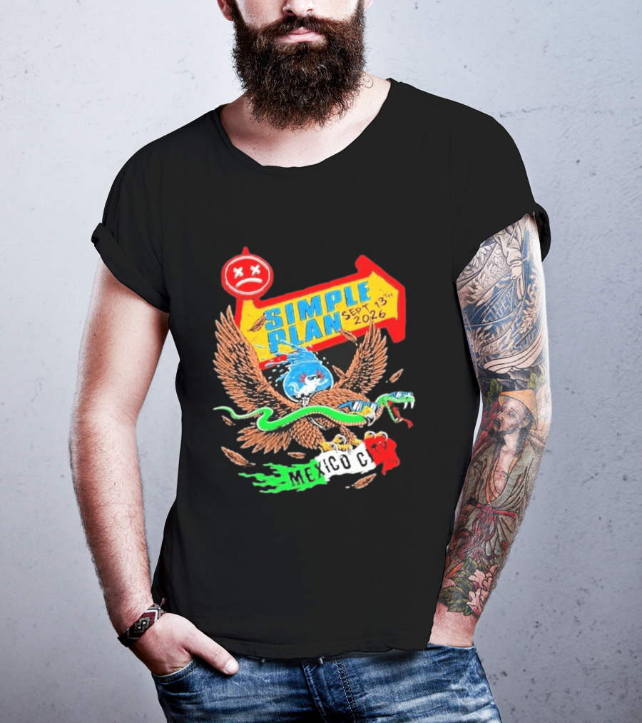 Simple Plan Vans Warped Tour Sep 13 2026 Mexico City Event T-Shirt