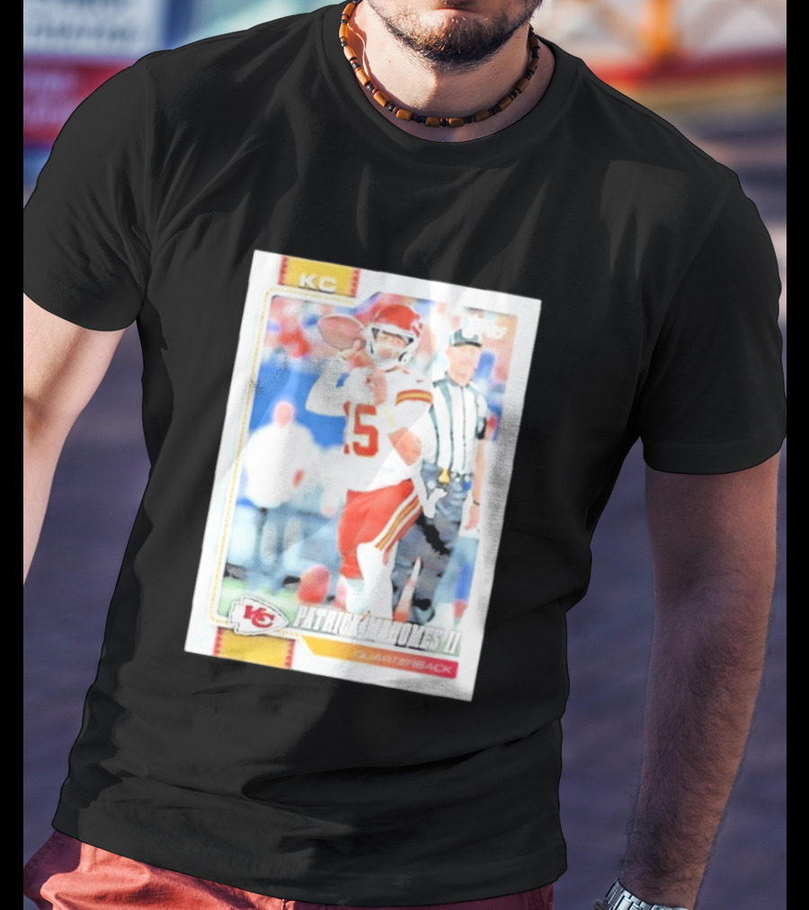 Kansas City Chiefs Patrick Mahomes II 2026 Topps Football Quarterback Trading Card T-Shirt