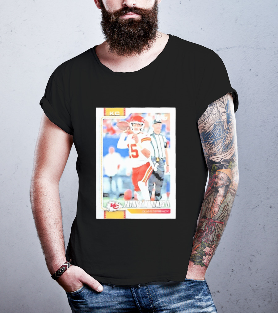 Kansas City Chiefs Patrick Mahomes II 2026 Topps Football Quarterback Trading Card T-Shirt
