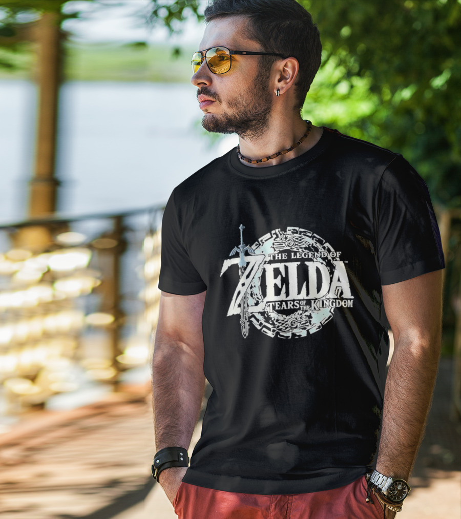 The Legend Of Zelda Tears Of The Kingdom Logo And Master Sword Element T-Shirt