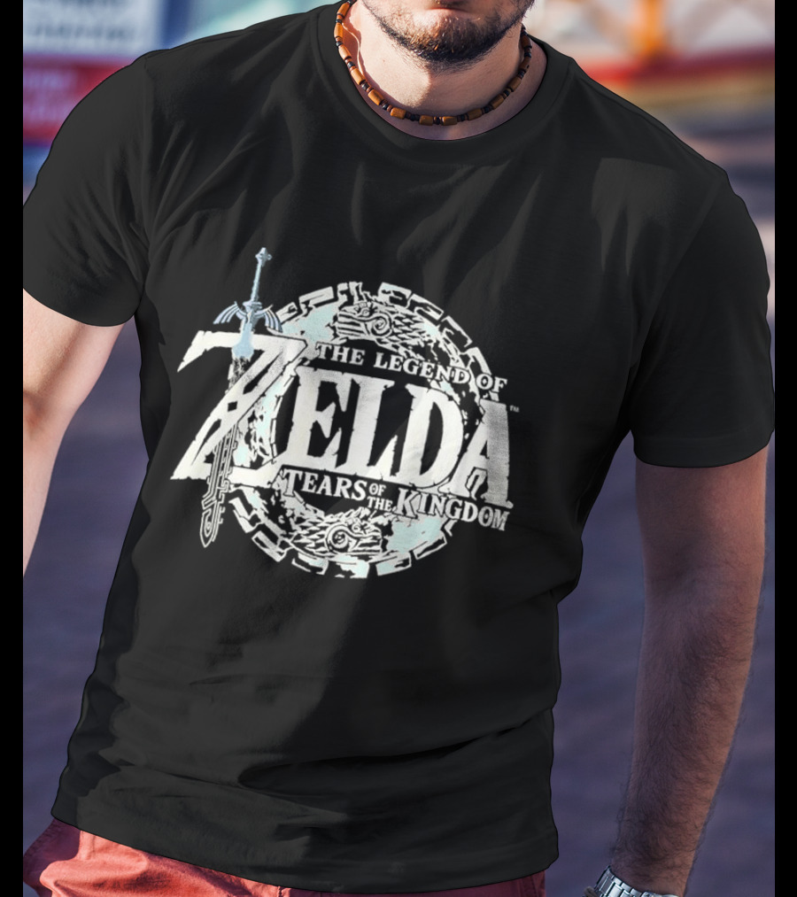 The Legend Of Zelda Tears Of The Kingdom Logo And Master Sword Element T-Shirt