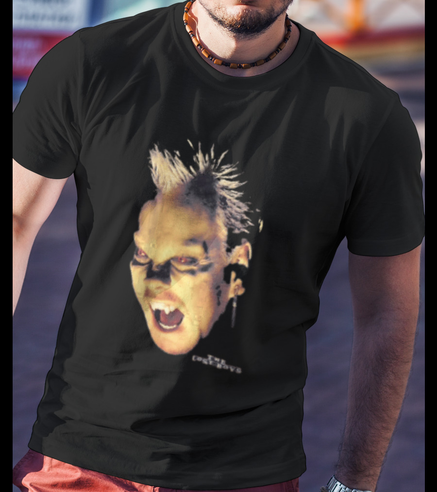 The Lost Boys David Vampire Face Silver Bullet Earring T-Shirt