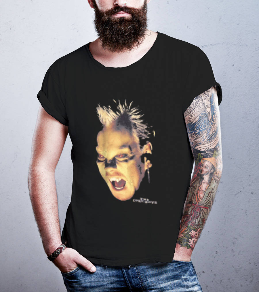 The Lost Boys David Vampire Face Silver Bullet Earring T-Shirt
