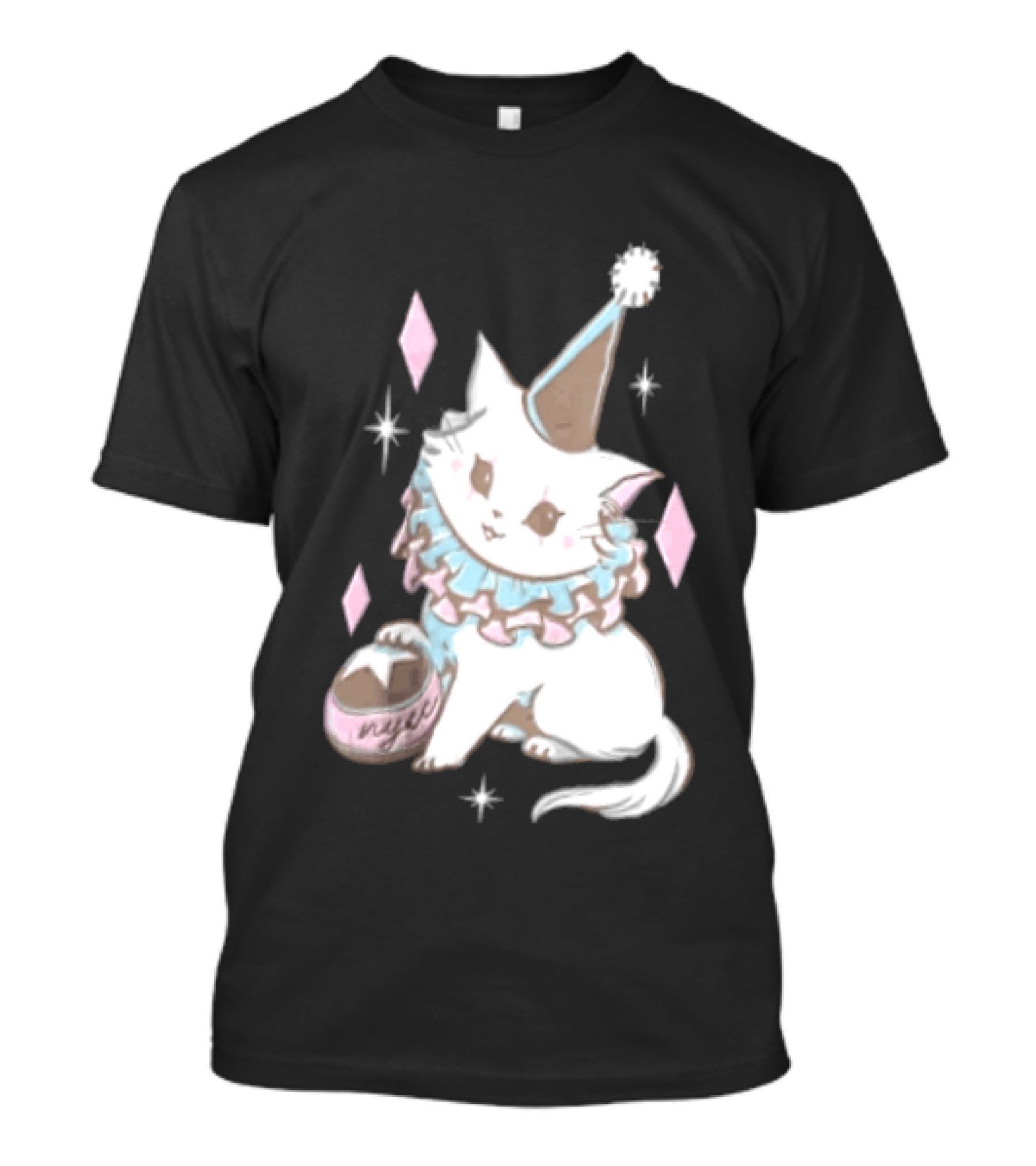 Popverse Superfans NYCC 2026 Mock Neck Cat Clown Nyeee T-Shirt