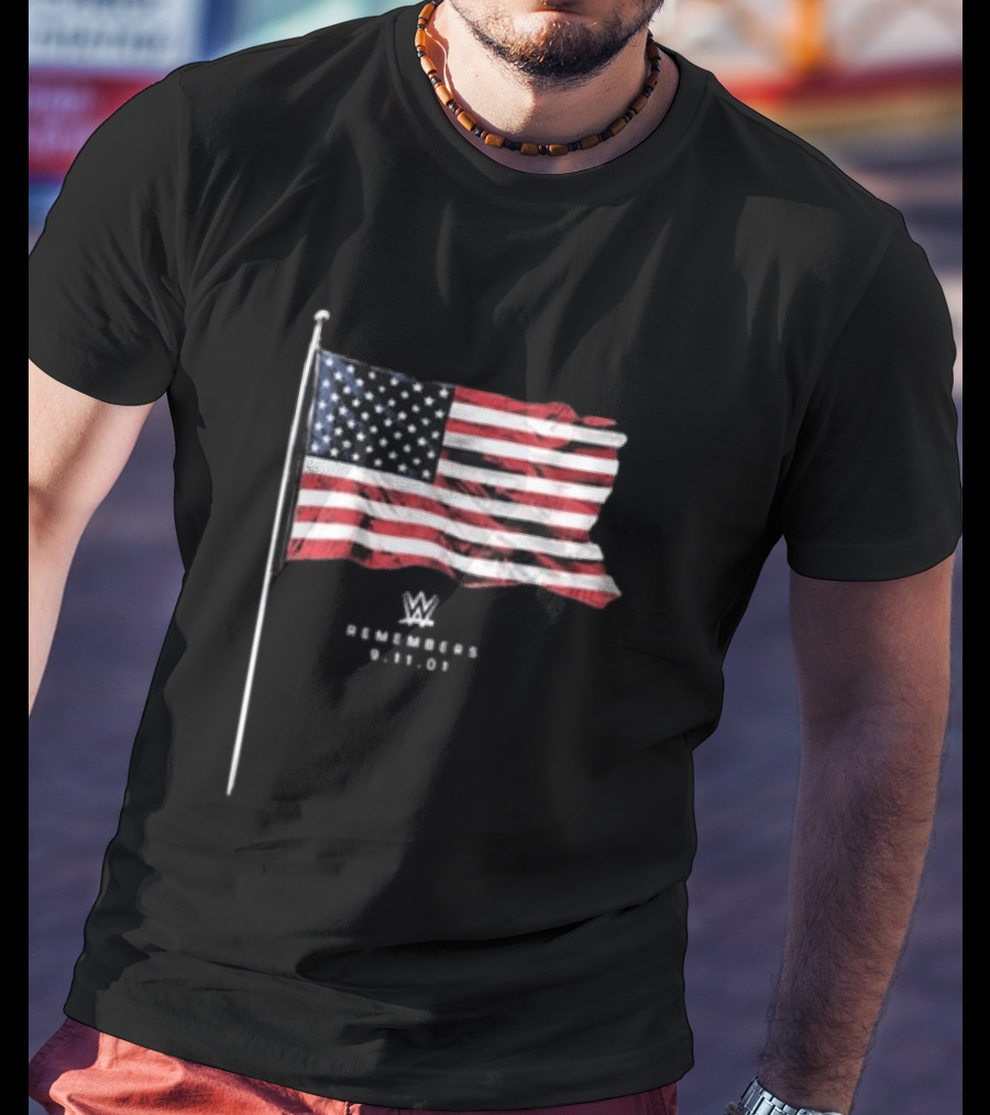 WWE Remembers 9 11 25th Anniversary American Flag 2026 T-Shirt