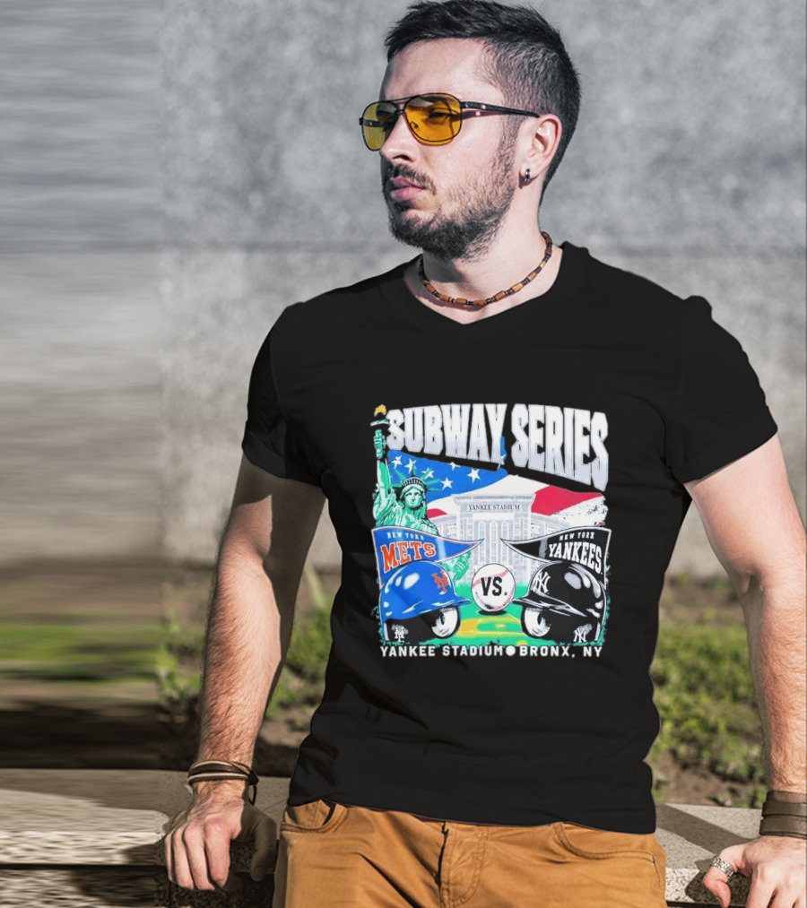 Yankee Stadium Bronx NY New York Mets Yankees Subway Series 2026 T-Shirt