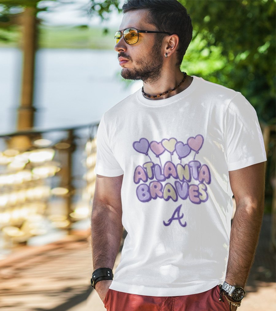 Atlanta Braves Hearts Blooper Fan T-Shirt