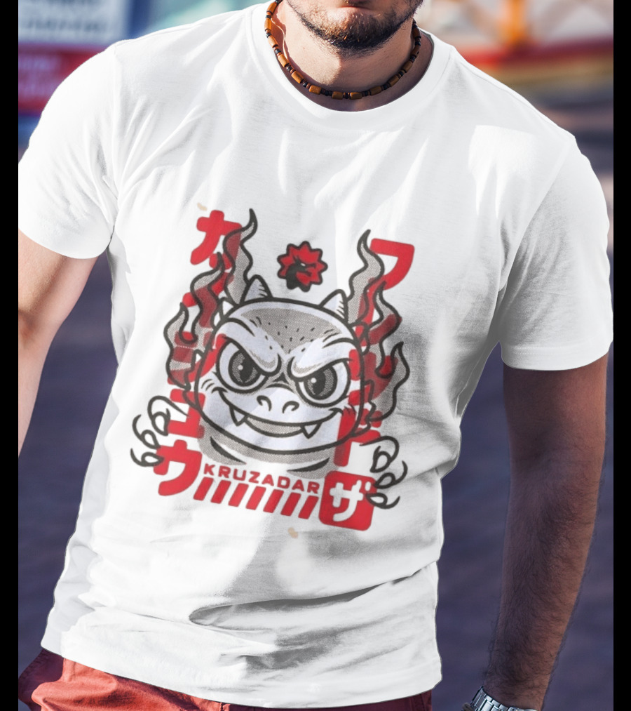 Kruzadar Kaiju Fred Red Anime Monster Japanese T-Shirt