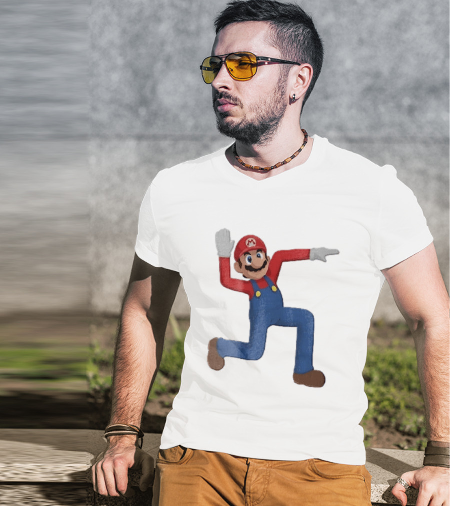 Super Mario Plumber Bent Arms And Legs Pose T-Shirt