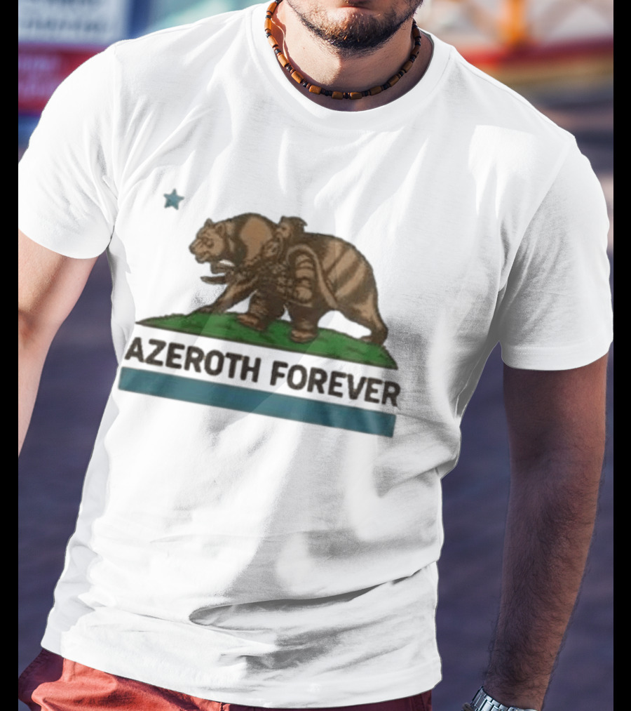 World Of Warcraft Azeroth Forever 2026 Special New California Republic Bear Warrior T-Shirt