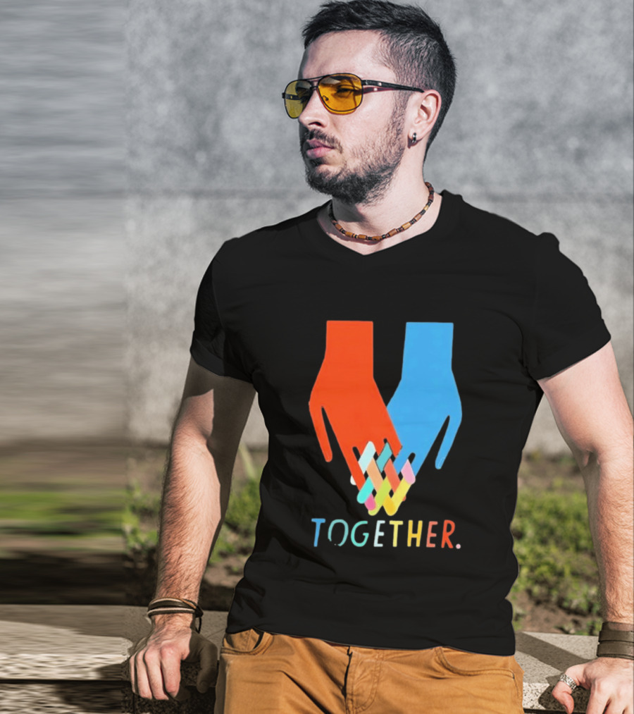 Interlocking Hands Unity Concept Together T-Shirt
