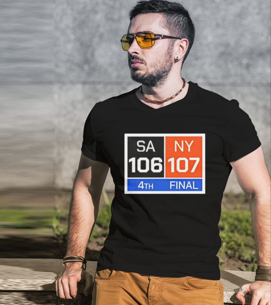 New York 107 Vs SA 106 4th Final Historic Comeback Victory T-Shirt
