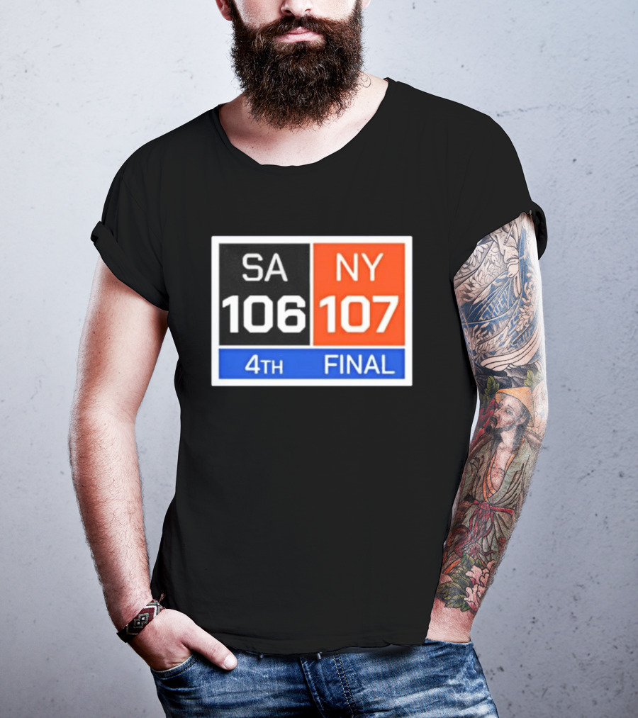 New York 107 Vs SA 106 4th Final Historic Comeback Victory T-Shirt