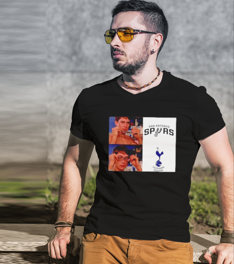 Peter Parker Reading Glasses Meme San Antonio Spurs Tottenham Hotspur T-Shirt