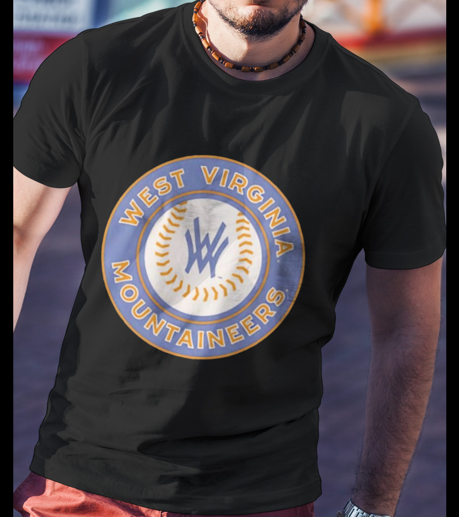 West Virginia Mountaineers NCAA Baseball Circular T-Shirt