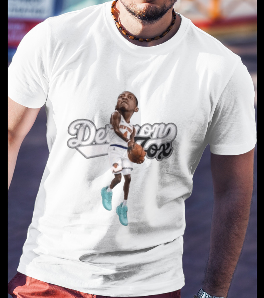 Deuce McBride New York Knicks NBA Player Caricature Determined Fox T-Shirt