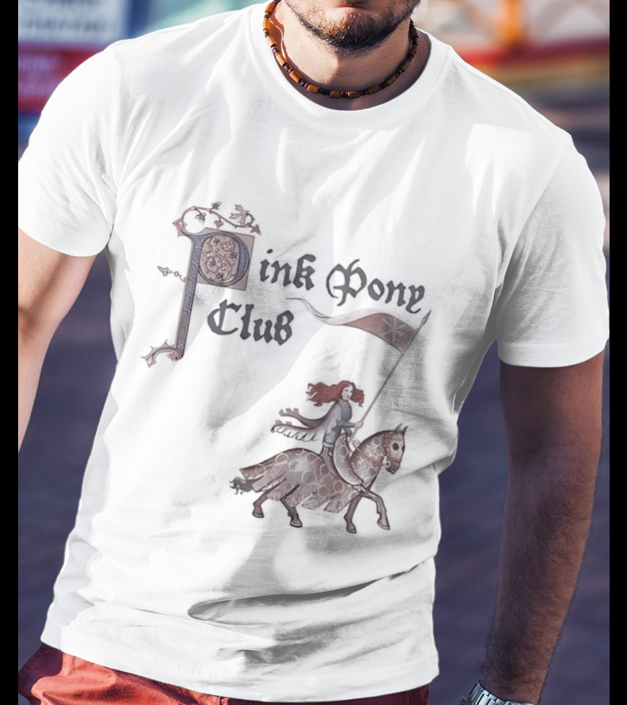Pink Pony Club Chappell Roan Medieval Horse Rider T-Shirt