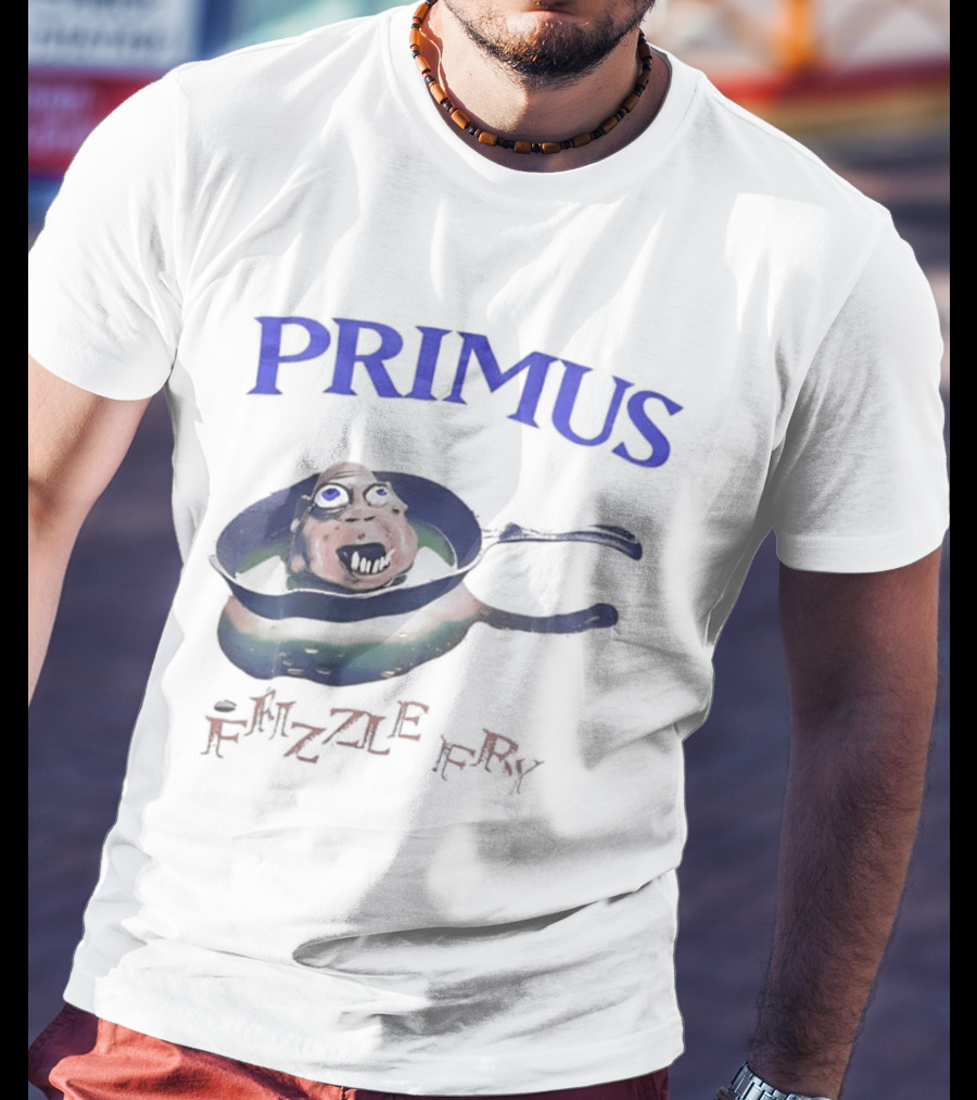 PRIMUS Frizzle Fry Album Art Pan With Face T-Shirt