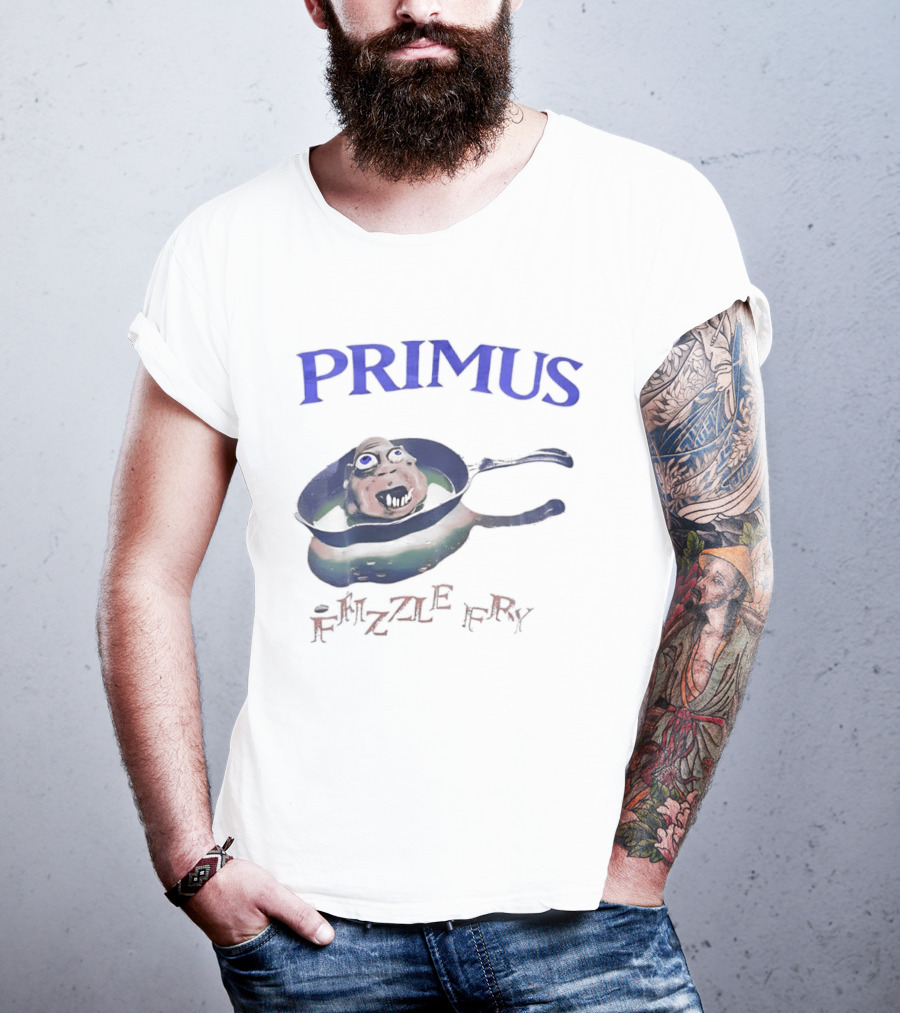 PRIMUS Frizzle Fry Album Art Pan With Face T-Shirt