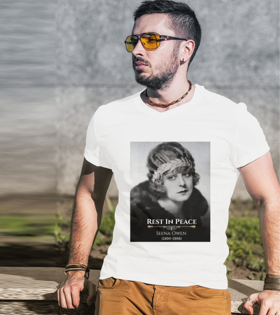 Rest In Peace Seena Owen 1894 1966 Memorial Tribute Vintage Photography T-Shirt