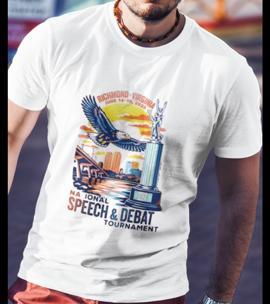 Richmond Virginia National Speech And Debate Tournament June 14 19 2026 Eagle Bridge Statue T-Shirt