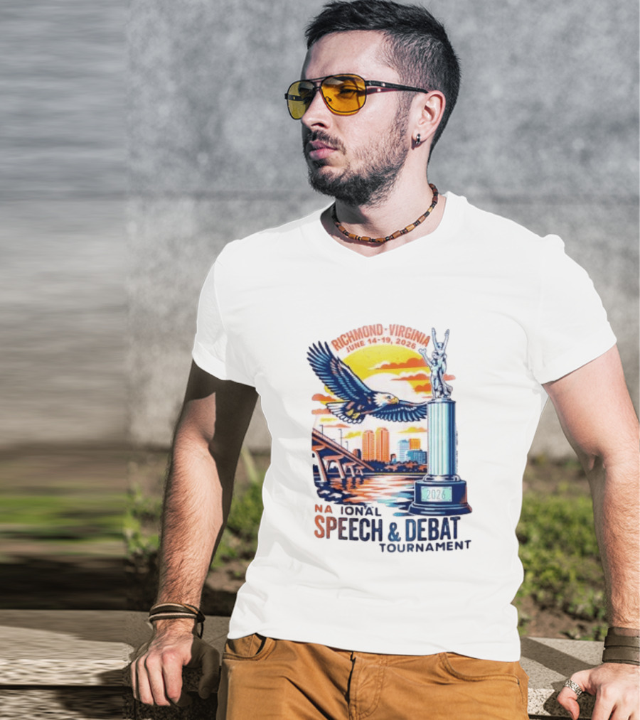 Richmond Virginia National Speech And Debate Tournament June 14 19 2026 Eagle Bridge Statue T-Shirt