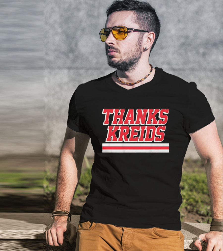 Chris Kreider Thanks Kreids Red And White Text Recognition T-Shirt