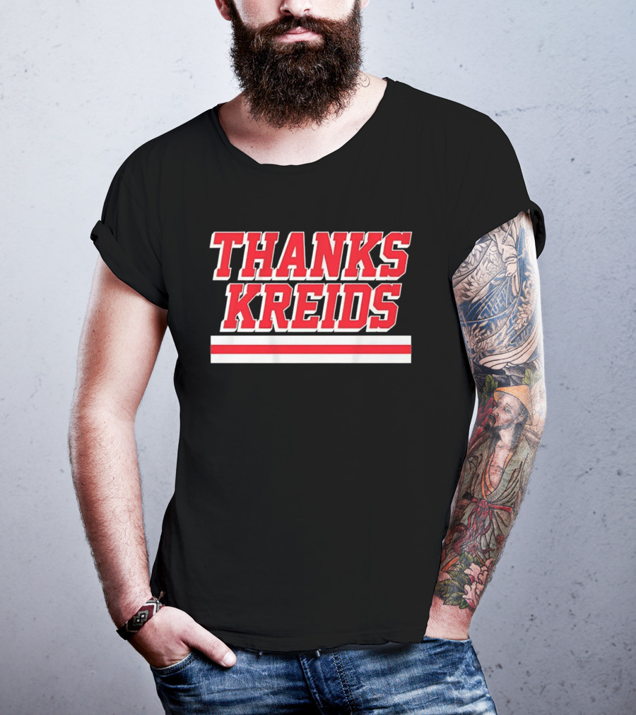 Chris Kreider Thanks Kreids Red And White Text Recognition T-Shirt
