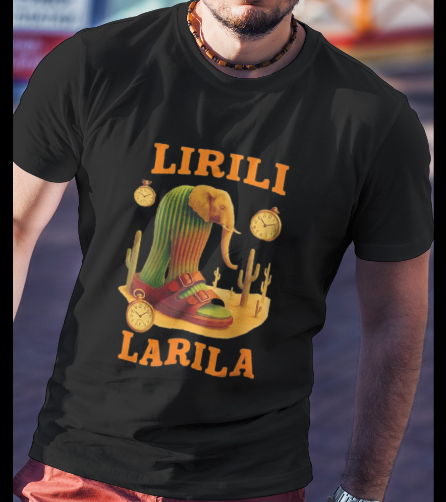 Lirili Larila Elephant Cactus Surreal Art Italian Brand T-Shirt