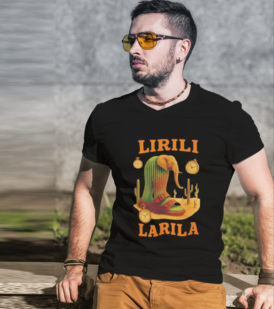 Lirili Larila Elephant Cactus Surreal Art Italian Brand T-Shirt