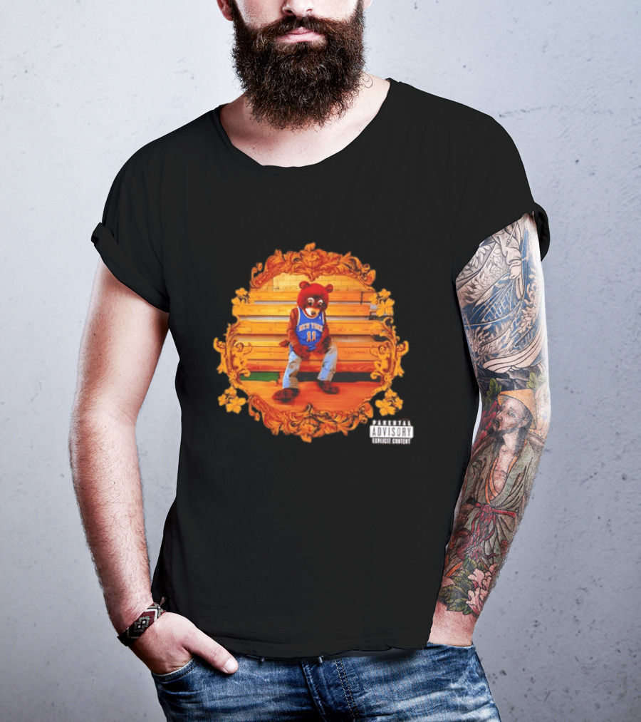 Jalen Brunson Kanye West Dropout Bear New York Knicks NBA Parody Album Cover T-Shirt