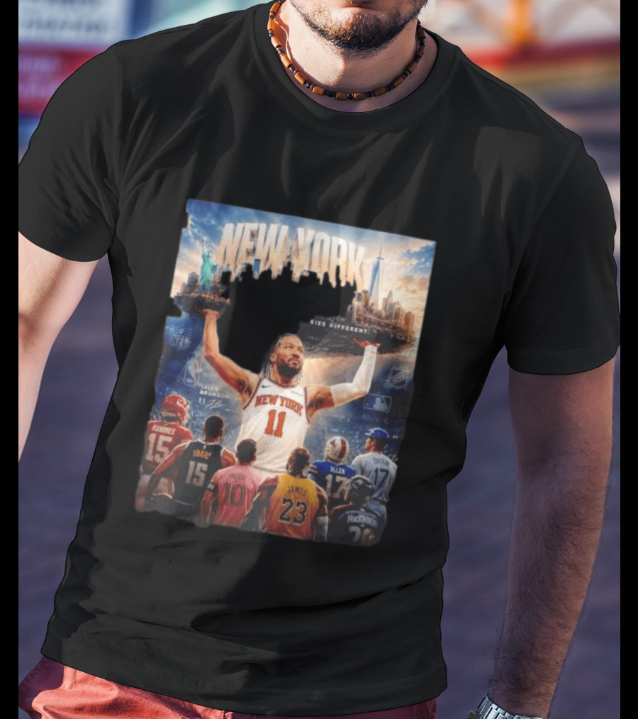 New York Knicks Built Different Carries Different Skyline Basketball NFL MLB T-Shirt